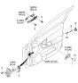 Diagram for Kia Spectra SX Door Handle - 826502F000