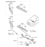 Diagram for 2012 Kia Forte Wiper Blade - 983613K000
