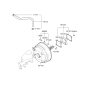 Diagram for Kia Spectra Brake Booster Vacuum Hose - 591302F100