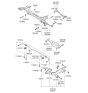 Diagram for 2014 Kia Sedona Rear Crossmember - 554104D300