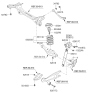 Diagram for 2008 Kia Sedona Coil Springs - 553504D101