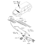 Diagram for Kia Sedona Wiper Pivot - 981204D000