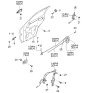 Diagram for Kia Sportage Door Latch Assembly - 0K01972310D
