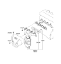 Diagram for 2007 Kia Sportage Exhaust Manifold Gasket - 2852123004