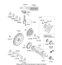 Diagram for 2011 Kia Optima Piston Ring Set - 230402G510