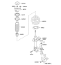 Diagram for Kia Cadenza Shock And Strut Mount - 546102T000