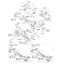 Diagram for 2012 Kia Optima Hybrid Rear Crossmember - 554053R800