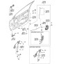 Diagram for 2001 Kia Rio Window Regulator - 0K30C59560A