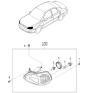Diagram for 2000 Kia Sportage Fog Light Bulb - M997038605