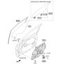 Diagram for 2012 Kia Optima Window Run - 825404C000