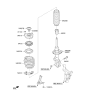 Diagram for Kia Sportage Shock and Strut Boot - 54625D3000