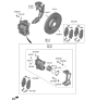 Diagram for 2021 Kia Sorento Brake Pad Set - 58101P2A00