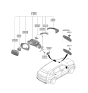 Diagram for Kia Cadenza Mirror Actuator - 87622F6500