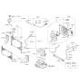 Diagram for Kia Sedona A/C Condenser Fan - 252313R000