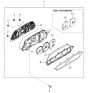 Diagram for Kia Sephia Instrument Cluster - 0K2AT5543XC