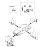 Diagram for 2000 Kia Sephia Ignition Switch - 0K2A166154