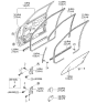 Diagram for 2001 Kia Spectra Door Hinge - 0K2AA58240A