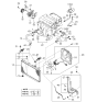 Diagram for Kia Sephia Radiator fan - 0K95B15140A