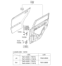 Diagram for 2014 Kia Sportage Door Hinge - 794103K000