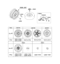 Diagram for Kia Forte Koup Wheel Cover - 52960A7100