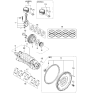 Diagram for 2003 Kia Spectra Piston Ring Set - 230402Y901