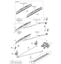 Diagram for 2001 Kia Sephia Wiper Arm - 0K2A167321A