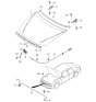 Diagram for 2000 Kia Spectra Hood Cable - 0K2AA56720A