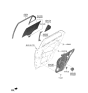 Diagram for Kia Niro Window Run - 83531AT000