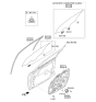 Diagram for 2018 Kia Optima Window Run - 82540D5000