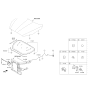 Diagram for 2015 Kia K900 Hood Latch - 811303T000