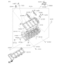 Diagram for 2015 Kia K900 Cylinder Head Gasket - 223113F400