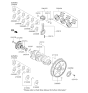 Diagram for 2016 Kia Sedona Crankshaft Gear - 231223CGA1