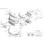 Diagram for Kia Niro Grille - 86350AT100BKL