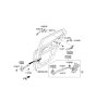 Diagram for Kia Optima Door Latch Cable - 814712T000