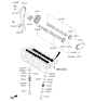 Diagram for Kia Spectra Timing Chain Guide - 2443123500