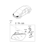 Diagram for Kia Spectra SX Headlight Cover - 921912F500