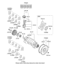 Diagram for 2007 Kia Spectra Crankshaft Thrust Washer Set - 2102023201