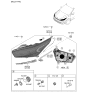 Diagram for Kia Headlight Cover - 92140J7000