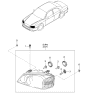 Diagram for Kia Optima Headlight Cover - 921913B000