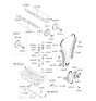 Diagram for 2007 Kia Rondo Timing Chain Guide - 2443125000