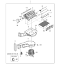 Diagram for 2004 Kia Sorento Blower Motor Resistor - 9723526000