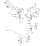Diagram for 2006 Kia Amanti Rear Crossmember - 554053F000
