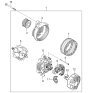 Diagram for Kia Optima Alternator Pulley - 3732125301