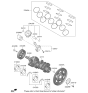 Diagram for 2023 Kia Carnival Crankshaft Thrust Washer Set - 210203N500