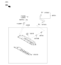 Diagram for 2010 Kia Sedona Valve Cover Gasket - 224413C710
