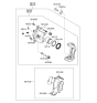 Diagram for Kia Rio Brake Pad Set - 581011GA00