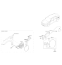 Diagram for 2016 Kia Optima Hybrid Fuel Door Release Cable - 815902T000