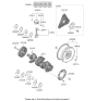 Diagram for 2018 Kia Rio Crankshaft Thrust Washer Set - 210302M000