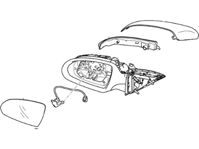 Kia 87620D5010 Outside Rear View Mirror Assembly, Right