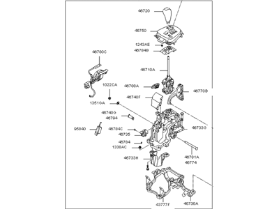 Kia Rondo Automatic Transmission Shift Levers - 467001D2203W